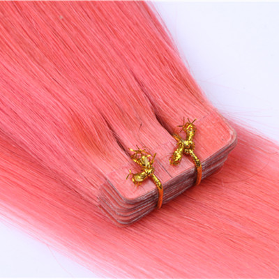 Double Drawn Skin Weft Tape in Hair Extensions double sided Human Hair Light Pink Thick Bottom invisible Tape In Hair HN206